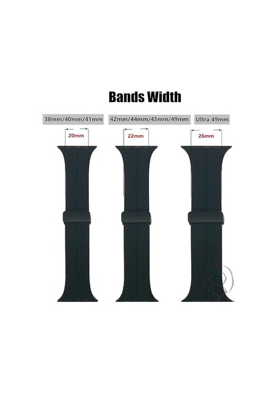 Apple Watch Manyetik Silikon Kordon 42/44/45/49/l Kadın Erkek Spor Kordon İwatch Apple Watch Serisi 8 7 6 5 4 3 2 1 Se Ultra İle Uyumlu