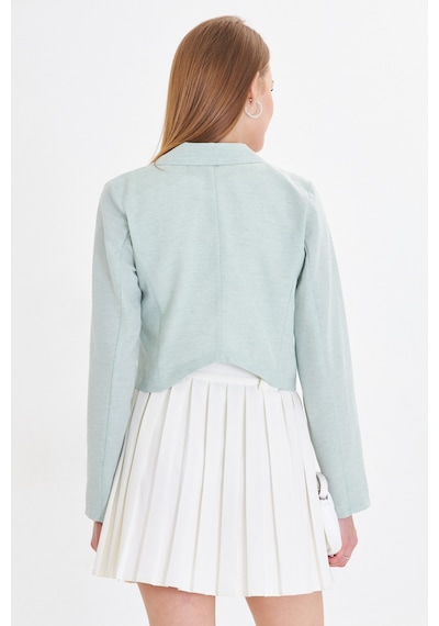 Armonika Kadın Mint Tek Düğmeli Crop Ceket Arm-23y001064