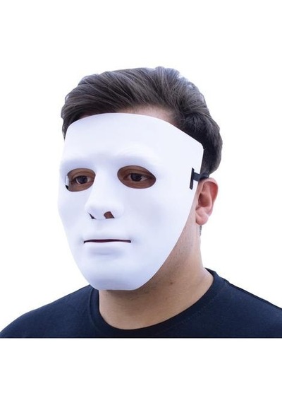 Beyaz Renk Hip Hop Anonim Jabbawockeez Dans Maskesi 18x19 Cm 5691 "