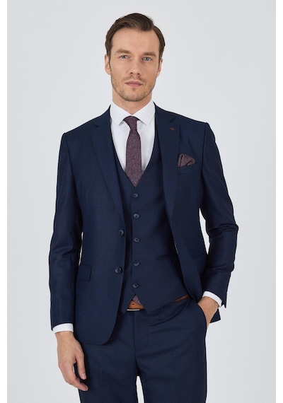 İmza Düz Filafil Mono Yaka Tam Astar Yelekli 6 Drop Slim Fit Takım Elbise 1001250171 Koyu Lacivert İmza Düz Filafil Mono Yaka Tam Astar Yelekli 6 Drop Slim Fit Takım Elbise 1001250171 Koyu Lacivert
