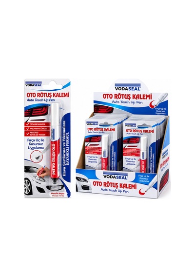 12 Adet Metalik Beyaz Oto Rötuş Kalem Fırça Uç 5ml 5705