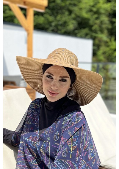 Remsa Taşlı Hasır Şapka Rş-96 Camel Camel