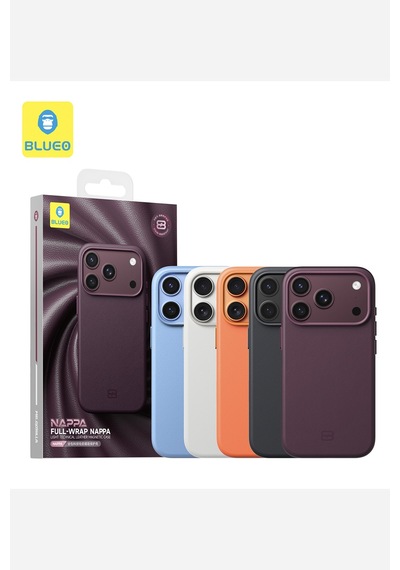 İphone 18 Pro Max Uyumlu 6.9 Nappa Premium Vegan Deri Magsafe Kılıf Vişne