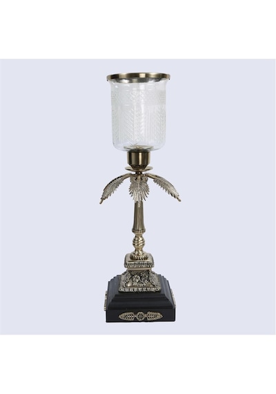 Vitale Metal Cam Şamdan 26 26 75 Cm Çok Renkli