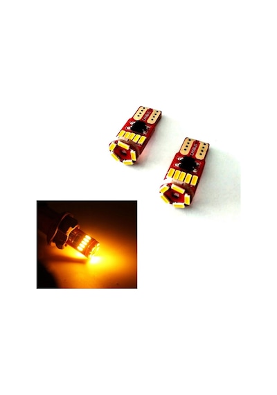 Megamarket06 T10 Turuncu Dipsiz Led Park Ampulü 15smd T10 W5w