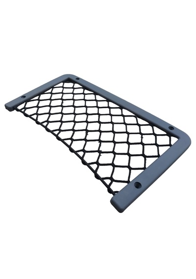 2 Adet Gri Fileli Ceplik. Tekne Ve Karavan File Ceplik. 14x30cm