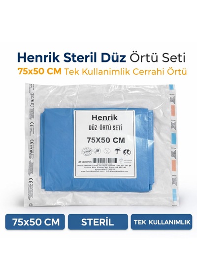 Henrik 75x50 Steril Deliksiz Düz Örtü 10 Adet