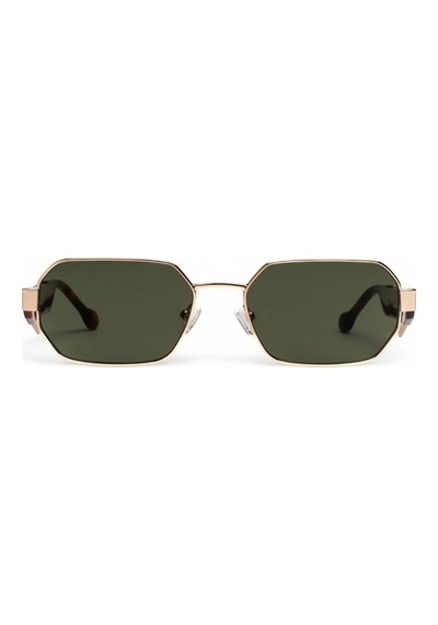 Leziff Memphis Unisex Güneş Gözlüğü Gold - Kahverengi