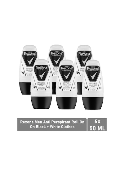 Rexona Invisible Black+White Erkek Roll-On Deodorant 6 x 50 ML