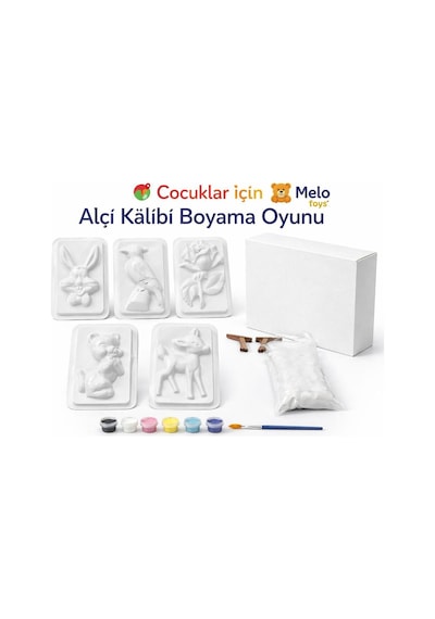 Eğitici Alçı Kalıbı Boyama Seti - Çocuklar İçin Yaratıcı Sanat Ve El Becerisi Oyunu
