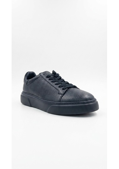Lacivert Hakiki Deri Sneaker Ayakkabı 632.2501