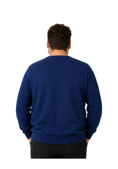 Battalmoda Erkek Büyük Beden İndigo Bisiklet Yaka Pamuklu Kazak 3xl-4xl-5xl-6xl