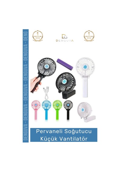 Vantilatör Usb Mini Taşınabilir Şarjlı Katlanabilir Sessiz Masaüstü Pervaneli Soğutucu Küçük Vantil