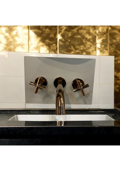 İsaoğlu Yapı Bakır Ankastre Lavabo Bataryası Gpd Bronz Duvardan Armatür Bakır