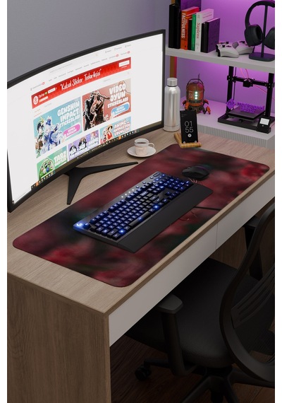 Higanbana Kaymaz Dikişli Kauçuk Oyuncu Mousepad V3 - 90x40 Xxl Gaming Mouse Pad Fare Altlığı