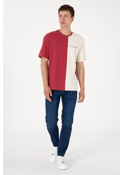 U.S. Polo Assn. Erkek Comfort Fit Bisiklet Yaka Vişne Tişört 50306903-VR223