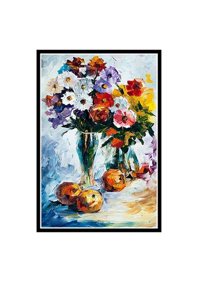 Çiçek Tasarımlı 20x30 Cm Retro Ahşap Poster Çok Renkli - 743300986 Çok Renkli