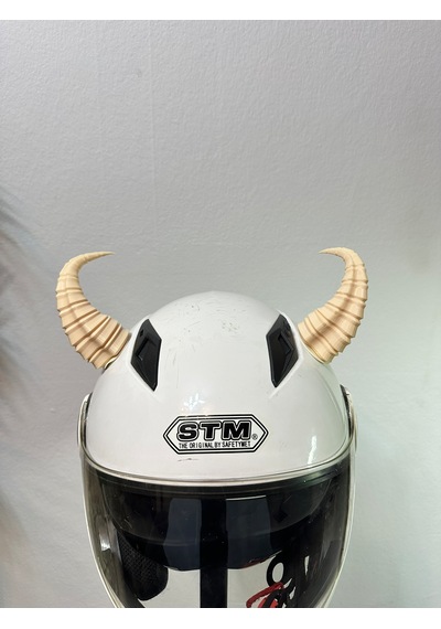 Motor & Motosiklet Bej Viking Boynuz Kask Dış Aksesuarı Diğer