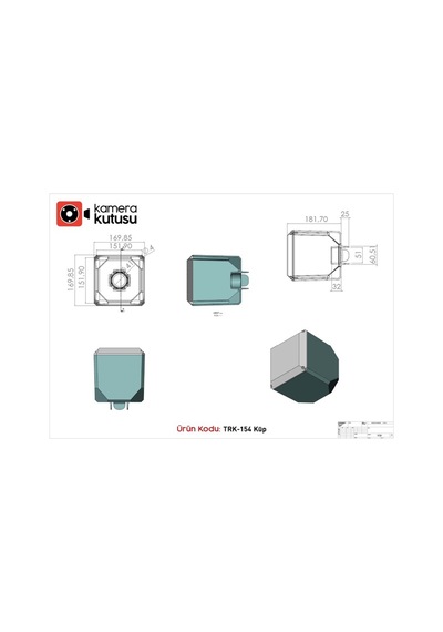 Kamera Kutusu Trk-154 Çok Amaçlı Montaj Kutusu Direkler İçin 25263766