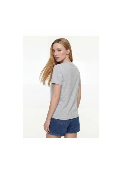 Boxy Fit Kadın Tshirt K.kol Gri