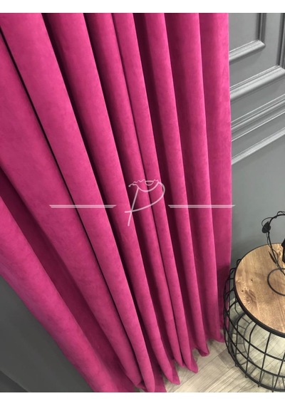 Fon Perde Brillant Marka Panama Desen Koyu Pembe