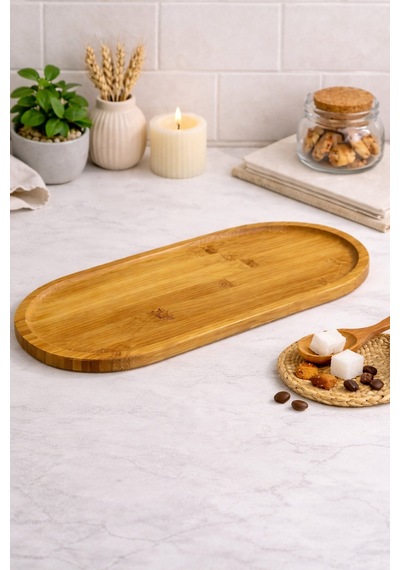 Bambu Sunum Tahtası, Sunum Tepsisi 35 16 Cm Bej - 831689922 Bej
