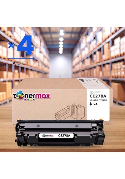Hp Laserjet Pro M1536dnf Muadil Toner Çipli Ce278a 4'lü 2.100 Sayfa