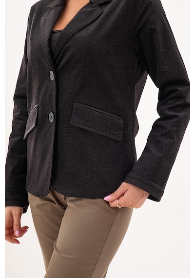 Bold & Young Kadın Baskılı Kadife Blazer Ceket Likralı Pamuklu Kumaş, Astarlı, Çift Cepli Balıksırtı Siyah Bold & Young Kadın Baskılı Kadife Blazer Ceket Likralı Pamuklu Kumaş, Astarlı, Çift Cepli Balıksırtı Siyah