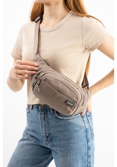 Özer-6036 Sanmorris Unisex Paraşüt Kumaş Koyu Gri Suya Dayanıklı 3 Bölmeli Bej - Kum
