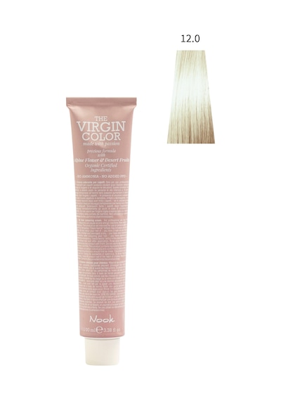 Nook Virgin Color Profesyonel Saç Boyası 100ml-süper Açıcı Doğal Sarı/saf Platin 12.0-super Kar Beyaz