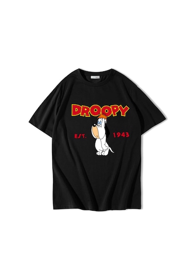 Brz Collectıon Brz Collection Unisex Oversize Droopy T-shirt Siyah