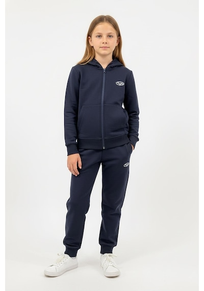 New Kids Fermuarlı Kapüşonlu Cepli Unisex Çocuk Eşofman Takımı-90925 Lacivert