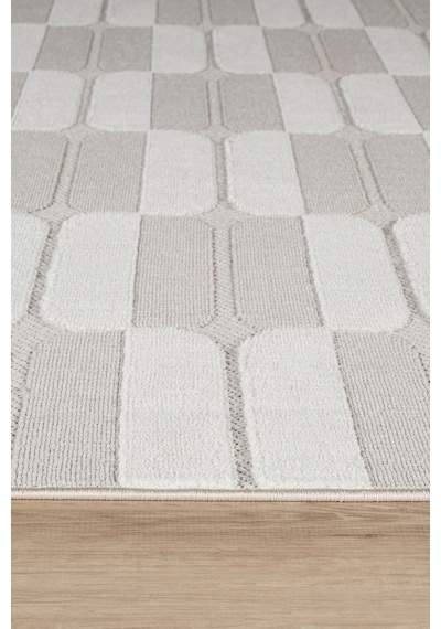 Kaşmir Halı İskandinav Otto Beige 80x300 Cm Salon Mutfak Halısı Yolluk Bej