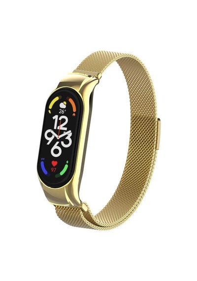 Xiaomi Mi Band 7 Uyumlu Krd-01 Metal Zore Kordon-gold