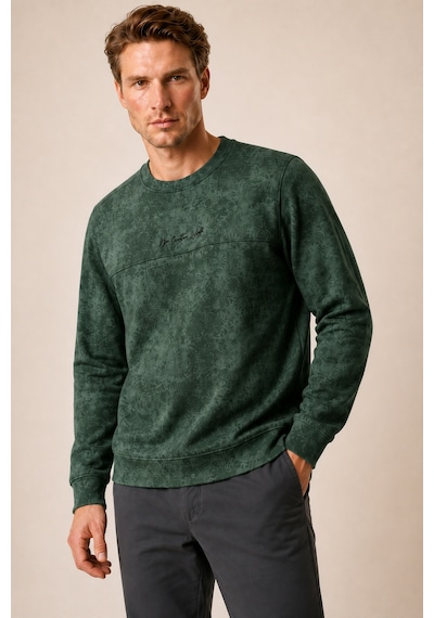 Redline Continu Erkek Kışlık Regular Fit Kışlık Bisiklet Yaka Sweatshirt Haki