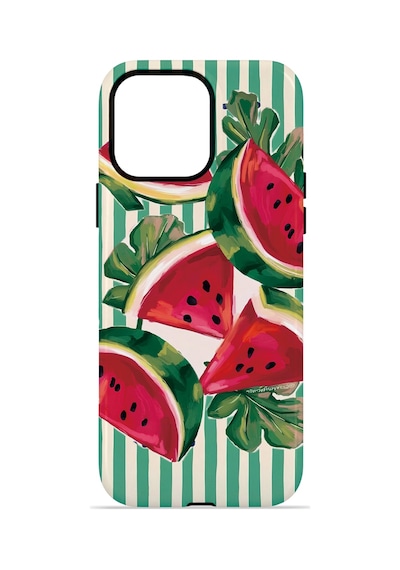 Apple iPhone Uyumlu 12 Pro Max Vorian Çift Katmanlı Kılıf Watermelon Cabana