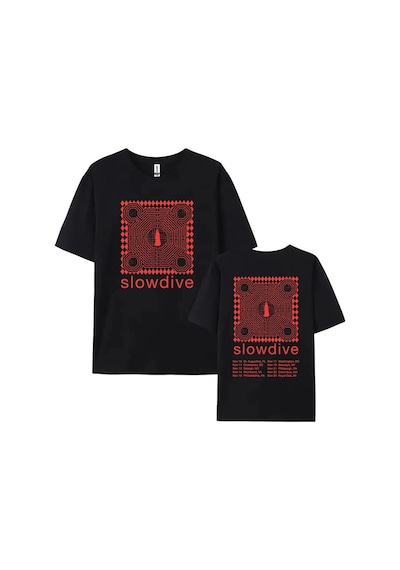 Startmore Beyaz Slowdive Turu Grafik Leri Yaz O-boyun Grafik Baskı İ Siyah