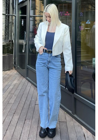 Madmext Açık Mavi Relaxed Fit Kadın Jeans Mg1934-açık Mavi Açık Mavi