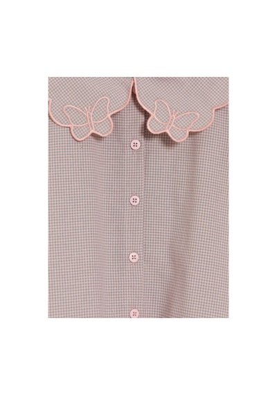LC Waikiki Alıta Cıty Farkıyla Lcw Kids Pembe Poplin Ekose Kız Çocuk Elbise Pembe - 928242454 Pembe