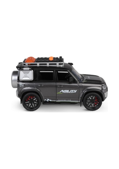 Vardem Kutulu Sürtmeli Işıklı Müzikli Off-road Lüks Araba - Gri Antrasit