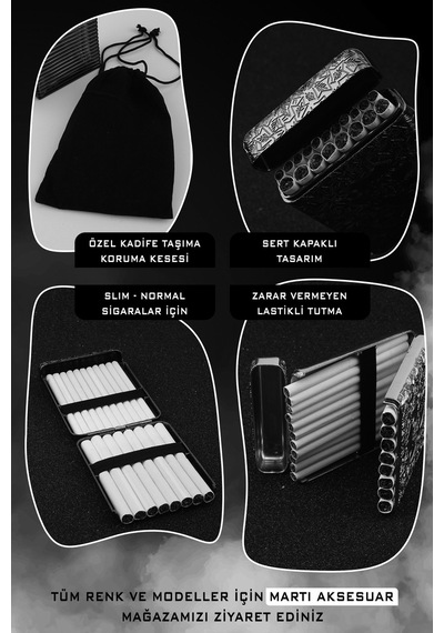 İşlemeli Retro Tasarım Metal Sigara Tabakası Altın Sarısı 23bm923ksr02 - 512923712