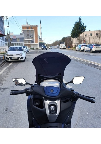 Motocam Musatti Glamaro Max 125 Ön Cam 2023-2026 Model 50cm Siyah Renkli 4mm Uzun