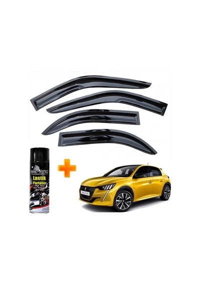 Peugeot 208 Mügen Cam Rüzgarlığı 2020 Sonrası 4 Lü Takım +500ml Lastik Parlatıcı