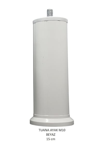 Tuana Ayak 15 cm M10 Cıvatalı Beyaz