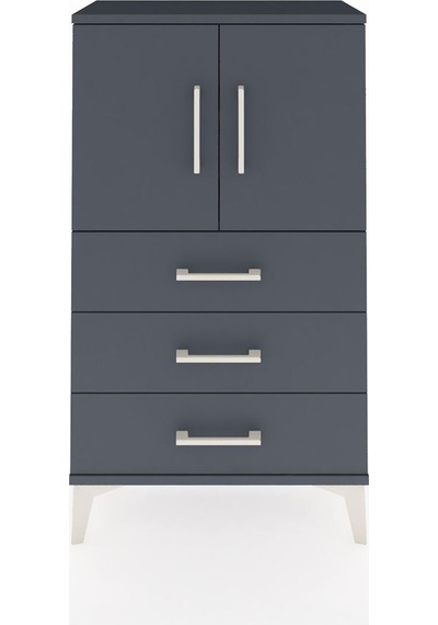 Arges Komodin 2 Raflı 3 Çekmeceli 2 Kapaklı 60x30x106 Antrasi... Antrasit