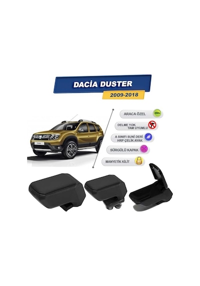 Dacia Duster 2009-2018 İle Uyumlu Geçmeli Kolçak, Kol Dayama - A+ Kalite