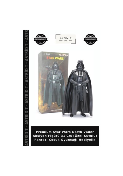 Premium Star Wars Darth Vader Aksiyon Figürü 31 Cm Özel Kutulu Fantezi Çocuk Oyuncağı Hediyelik