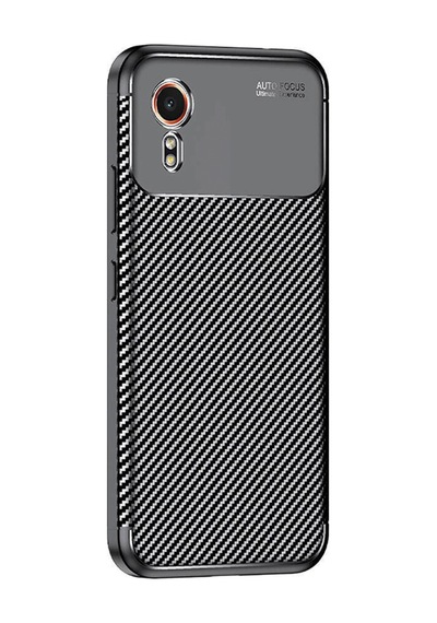 Samsung Galaxy Xcover 7 Kılıf Auto Focus Karbon Kapak - Siyah