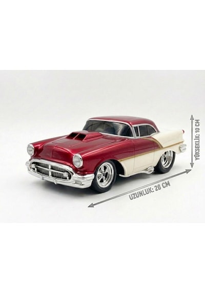 1907 Chevrolet Bel Air Tasarımlı Kumandalı 2.4GHz 6 Fonksiyonlu 1:18 Ölçekli Klasik Model Araba