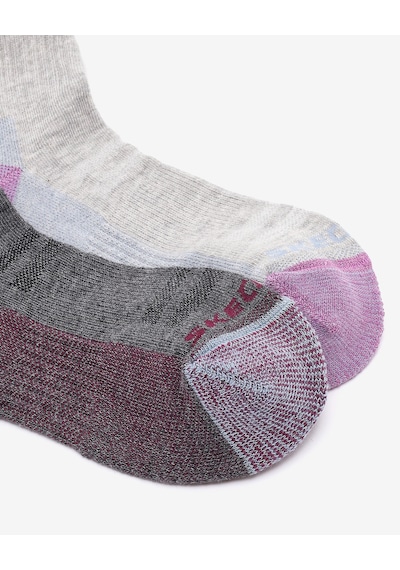 Skechers Wo1/2 Terry Traıl Qtr Crew - 2'li Paket Kadın Çorap Kadın Grey/grey Çorap S118743-039 Çok Renkli